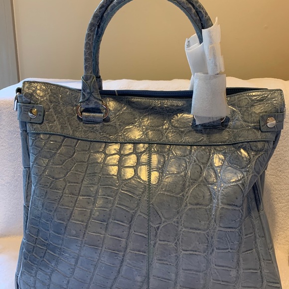 Dooney & Bourke Genuine Croco Shopper Crossbody - Picture 3 of 13